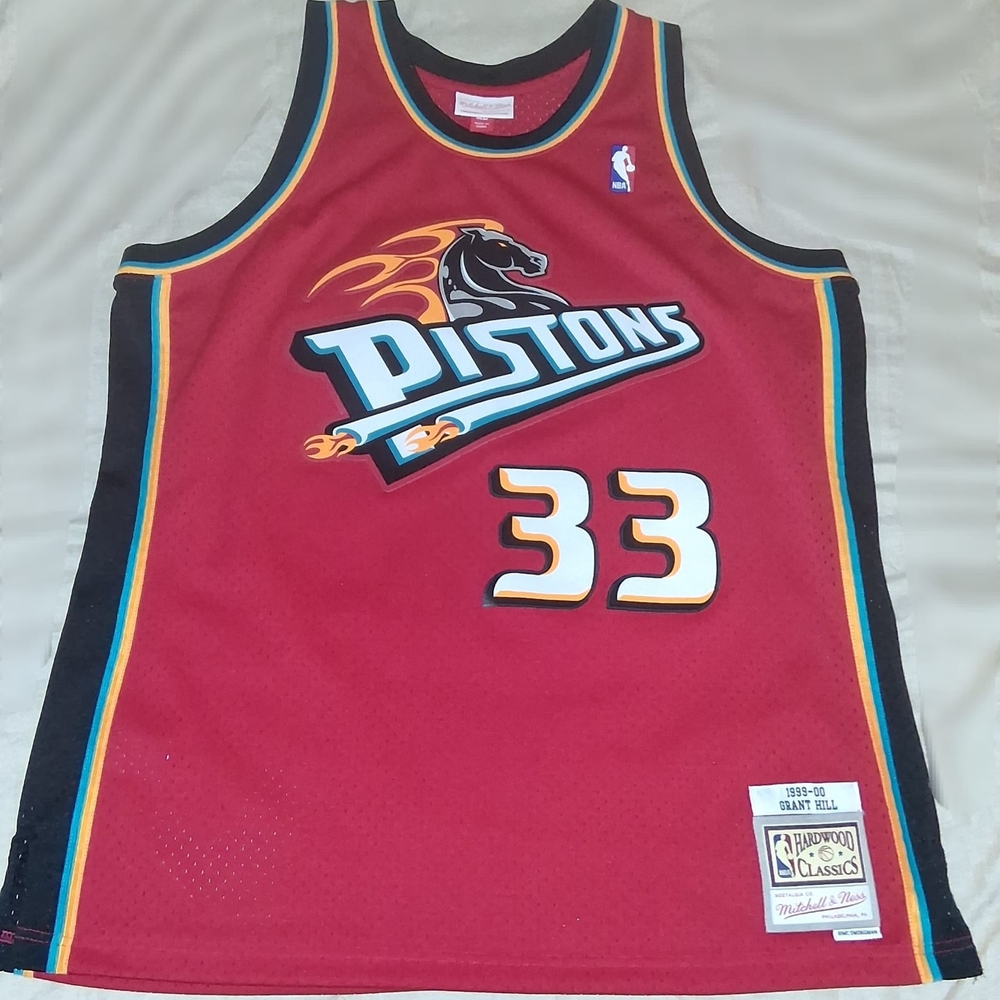 Detroit Pistons MITCHELL & NESS GRANT HILL Basketball Jersey